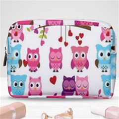 Owl Pattern Make Up Pouch (medium) by Salman4z