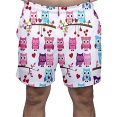 Owl Pattern Men s Shorts by Salman4z