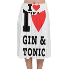 I Love Gin And Tonic Velvet Flared Midi Skirt by ilovewhateva