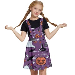 Pumpkin Ghost Witch Hat Halloween Sketch Holiday Kids  Apron Dress by Ravend