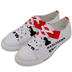 I Love Marijuana Brownie Men s Low Top Canvas Sneakers by ilovewhateva