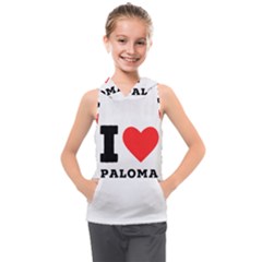 I Love Paloma Kids  Sleeveless Hoodie by ilovewhateva