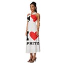 I love spritz Sleeveless Cross Front Cocktail Midi Chiffon Dress View2