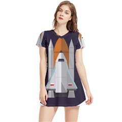 Rocket Space Universe Spaceship Women s Sports Skirt by Salman4z