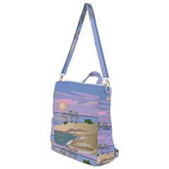 Vacation Island Sunset Sunrise Crossbody Backpack by Salman4z