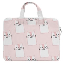 Pattern Pink Cute Sweet Fur Cats Macbook Pro 13  Double Pocket Laptop Bag by Salman4z