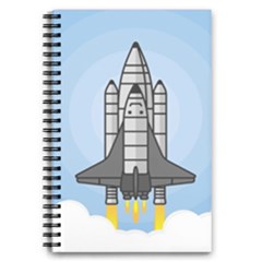 Rocket Shuttle Spaceship Science 5 5  X 8 5  Notebook by Salman4z