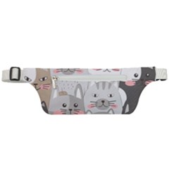 Cute Cats Seamless Pattern Active Waist Bag by Salman4z