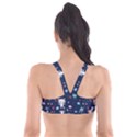 Cute Astronaut Cat With Star Galaxy Elements Seamless Pattern Plunge Bikini Top View2