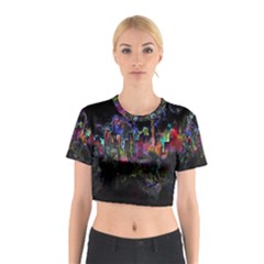 Grunge Paint Splatter Splash Ink Cotton Crop Top by Salman4z