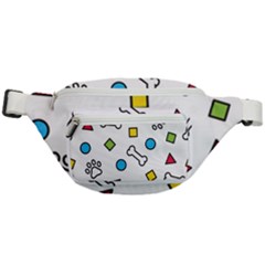 Dog Paw Seamless Pattern Footprint Bone Fanny Pack by Salman4z