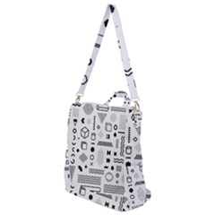 Pattern Hipster Abstract Form Geometric Line Variety Shapes Polkadots Fashion Style Seamless Crossbody Backpack by Salman4z