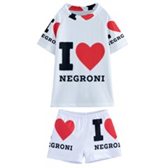 I Love Negroni Kids  Swim Tee And Shorts Set by ilovewhateva