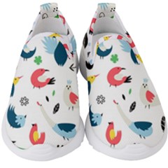 Vector Set Isolates With Cute Birds Scandinavian Style Kids  Slip On Sneakers by Salman4z