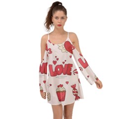 Hand Drawn Valentines Day Element Collection Boho Dress by Salman4z