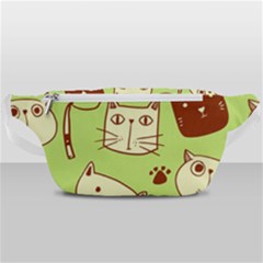 Cute Hand Drawn Cat Seamless Pattern Waist Bag  by Salman4z