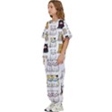Cat Kitten Seamless Pattern Kids  Tee and Pants Sports Set View2