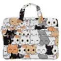 Cute-cat-kitten-cartoon-doodle-seamless-pattern MacBook Pro 13  Double Pocket Laptop Bag View2