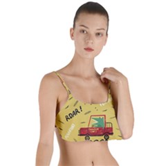 Childish-seamless-pattern-with-dino-driver Layered Top Bikini Top  by Salman4z