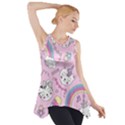 Beautiful-cute-animals-pattern-pink Side Drop Tank Tunic View1