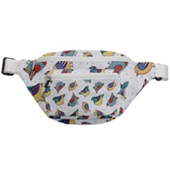 Seamless-pattern-with-hand-drawn-bird-black Fanny Pack by Salman4z