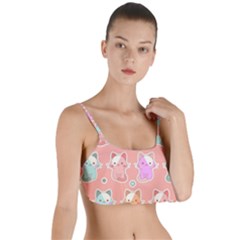 Cute-kawaii-kittens-seamless-pattern Layered Top Bikini Top  by Salman4z