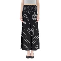 Coffee-background Full Length Maxi Skirt by Salman4z