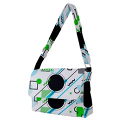 Geometric-shapes-background Full Print Messenger Bag (m) by Salman4z