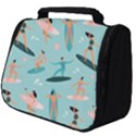 Beach-surfing-surfers-with-surfboards-surfer-rides-wave-summer-outdoors-surfboards-seamless-pattern- Full Print Travel Pouch (Big) View1