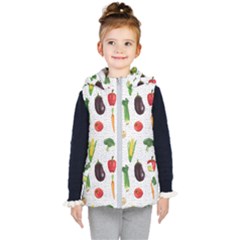 Vegetable Kids  Hooded Puffer Vest by SychEva