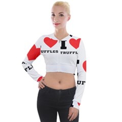 I Love Truffles Long Sleeve Cropped Velvet Jacket by ilovewhateva