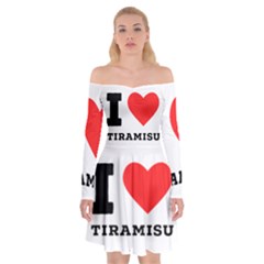 I Love Tiramisu Off Shoulder Skater Dress by ilovewhateva