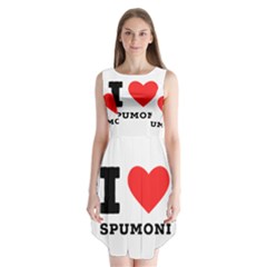 I Love Spumoni Sleeveless Chiffon Dress   by ilovewhateva