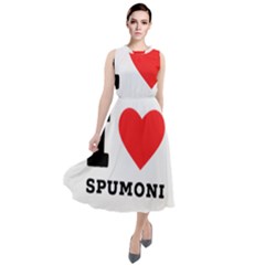 I Love Spumoni Round Neck Boho Dress by ilovewhateva