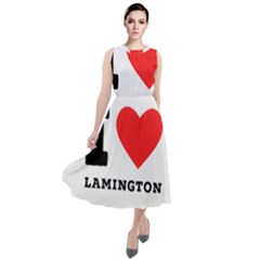 I Love Lamington Round Neck Boho Dress by ilovewhateva