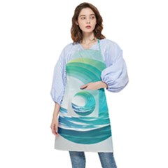 Tsunami Tidal Wave Wave Minimalist Ocean Sea Pocket Apron by Ravend