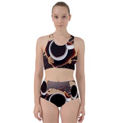 Coffee Cafe Espresso Drink Beverage Racer Back Bikini Set by Ravend