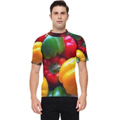 Colorful Capsicum Men s Short Sleeve Rash Guard by Sparkle