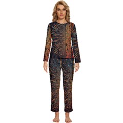 Data Abstract Abstract Background Background Womens  Long Sleeve Lightweight Pajamas Set by Ravend