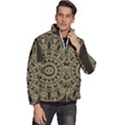 Hamsa-hand-drawn-symbol-with-flower-decorative-pattern Men s Puffer Bubble Jacket Coat View3