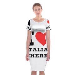 I Love Italian Cherry Classic Short Sleeve Midi Dress by ilovewhateva