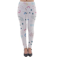 Spaceship Pattern Star Lightweight Velour Leggings by danenraven