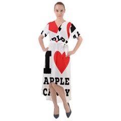 I Love Apple Candy Front Wrap High Low Dress by ilovewhateva