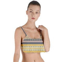 Seamless-pattern-egyptian-ornament-with-lotus-flower Layered Top Bikini Top  by Salman4z