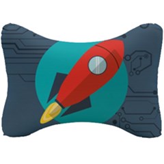 Rocket-with-science-related-icons-image Seat Head Rest Cushion by Salman4z