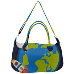 Spaceship-design Removable Strap Handbag by Salman4z