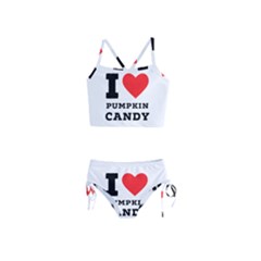 I Love Pumpkin Candy Girls  Tankini Swimsuit by ilovewhateva