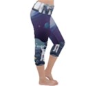 Alien-astronaut-scene Lightweight Velour Capri Yoga Leggings View3