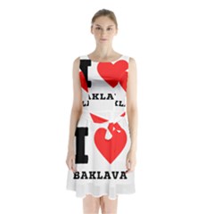 I Love Baklava Sleeveless Waist Tie Chiffon Dress by ilovewhateva