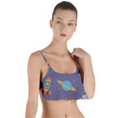 Space-seamless-pattern Layered Top Bikini Top  by Salman4z